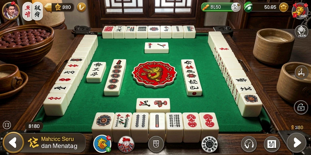 Gameplay menarik dan seru dalam permainan Mahjong 8180.