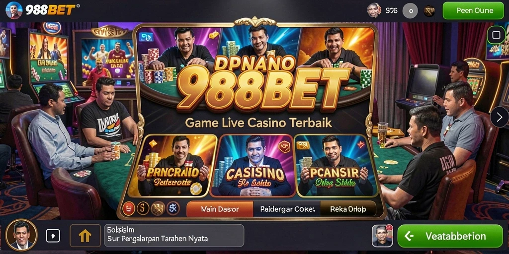 Tampilan gameplay Live Casino 988BET yang menarik dan interaktif.