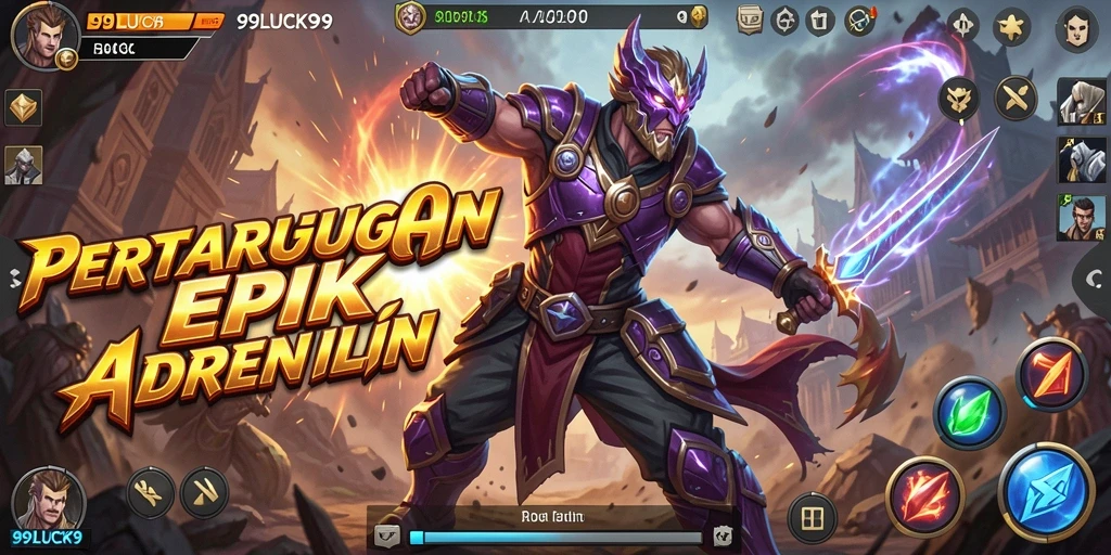 Tampilan gameplay Fighting yang menegangkan dan dinamis.