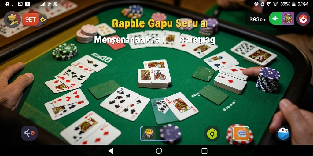Screenshot utama menampilkan gameplay seru Gaple.
