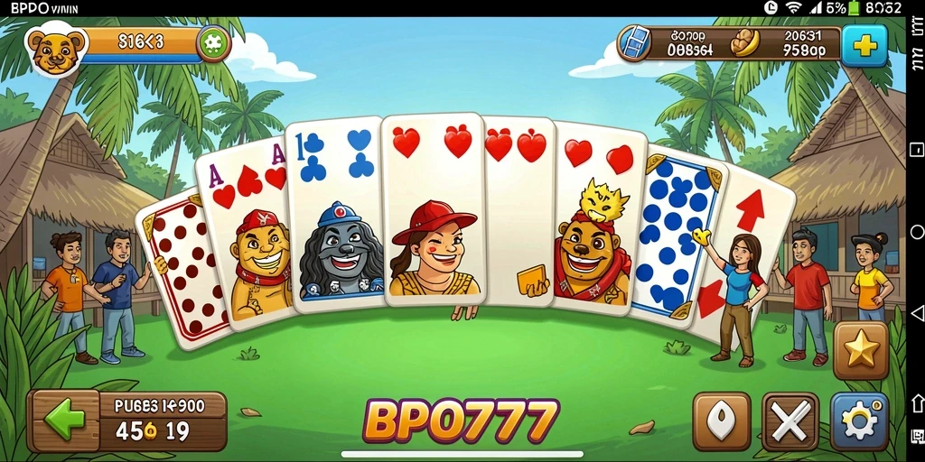 Tampilan gameplay seru BPO777 saat bermain Domino.