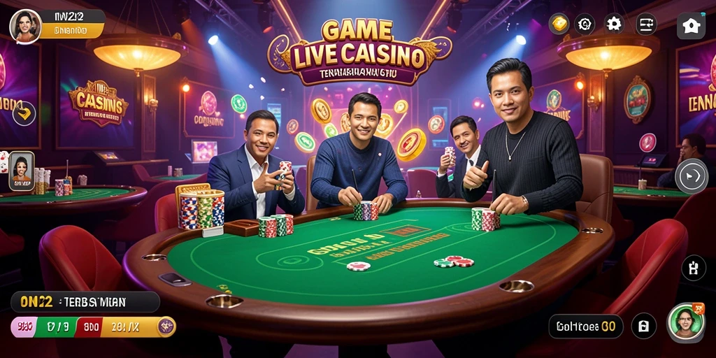 Tampilan gameplay seru di IN22 dengan dealer profesional langsung.