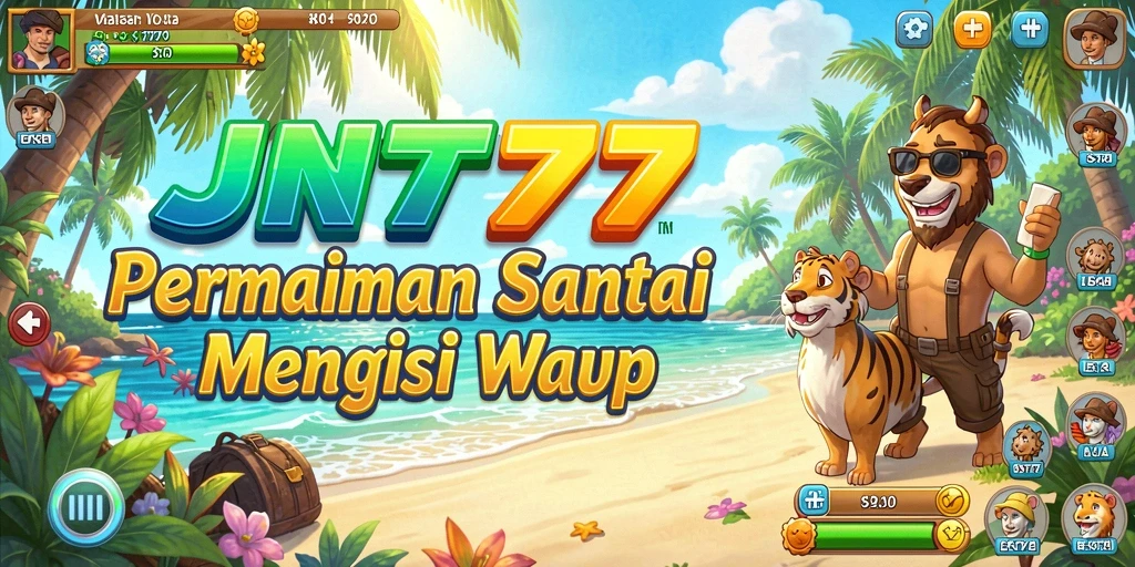 Tampilan gameplay JNT777 yang cerah dan menghibur.