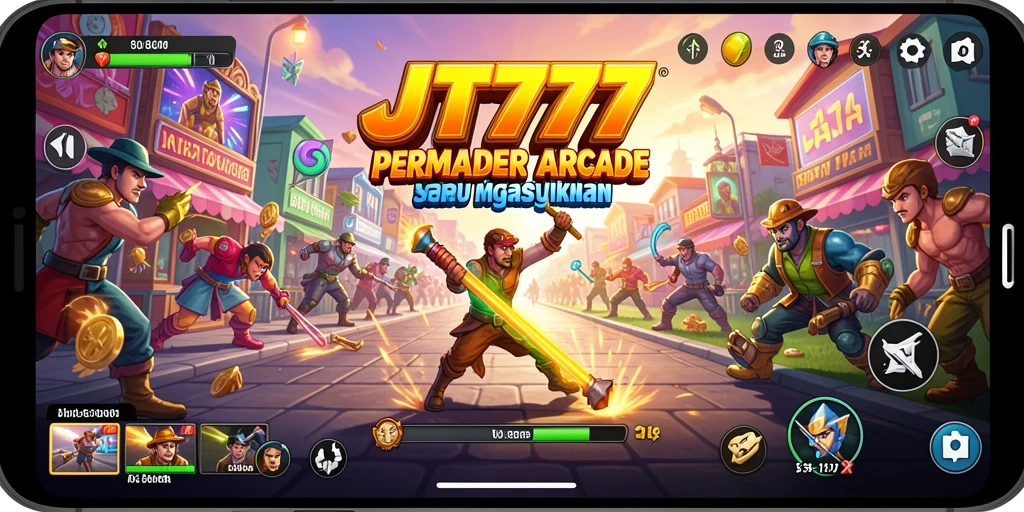 Screenshot gameplay JT777 menampilkan aksi seru dalam permainan Arcade.