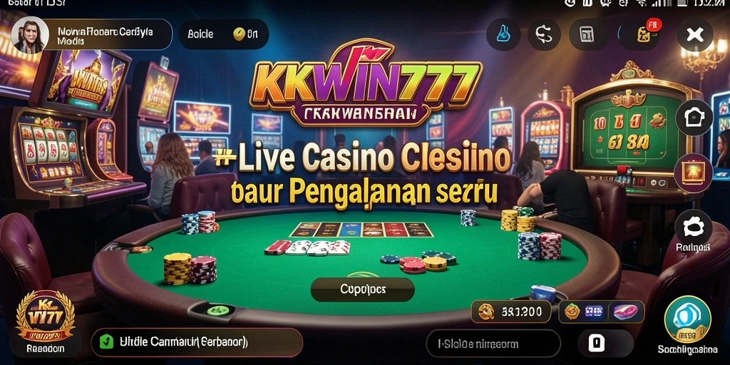 Tampilan gameplay Live Casino yang mendebarkan di KKWIN777.