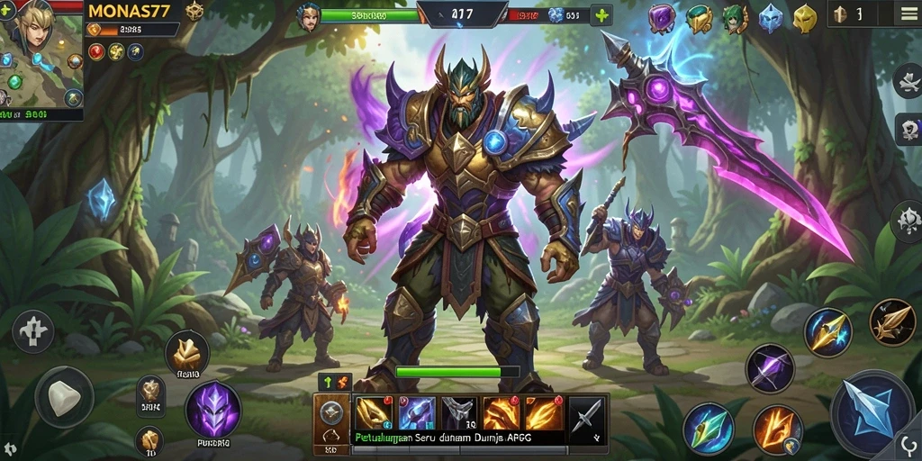 Tampilan gameplay <strong>MONAS77</strong> yang memikat dengan pertempuran seru.